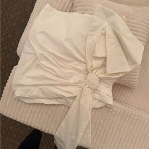 Zara White Off-Shoulder Skirt